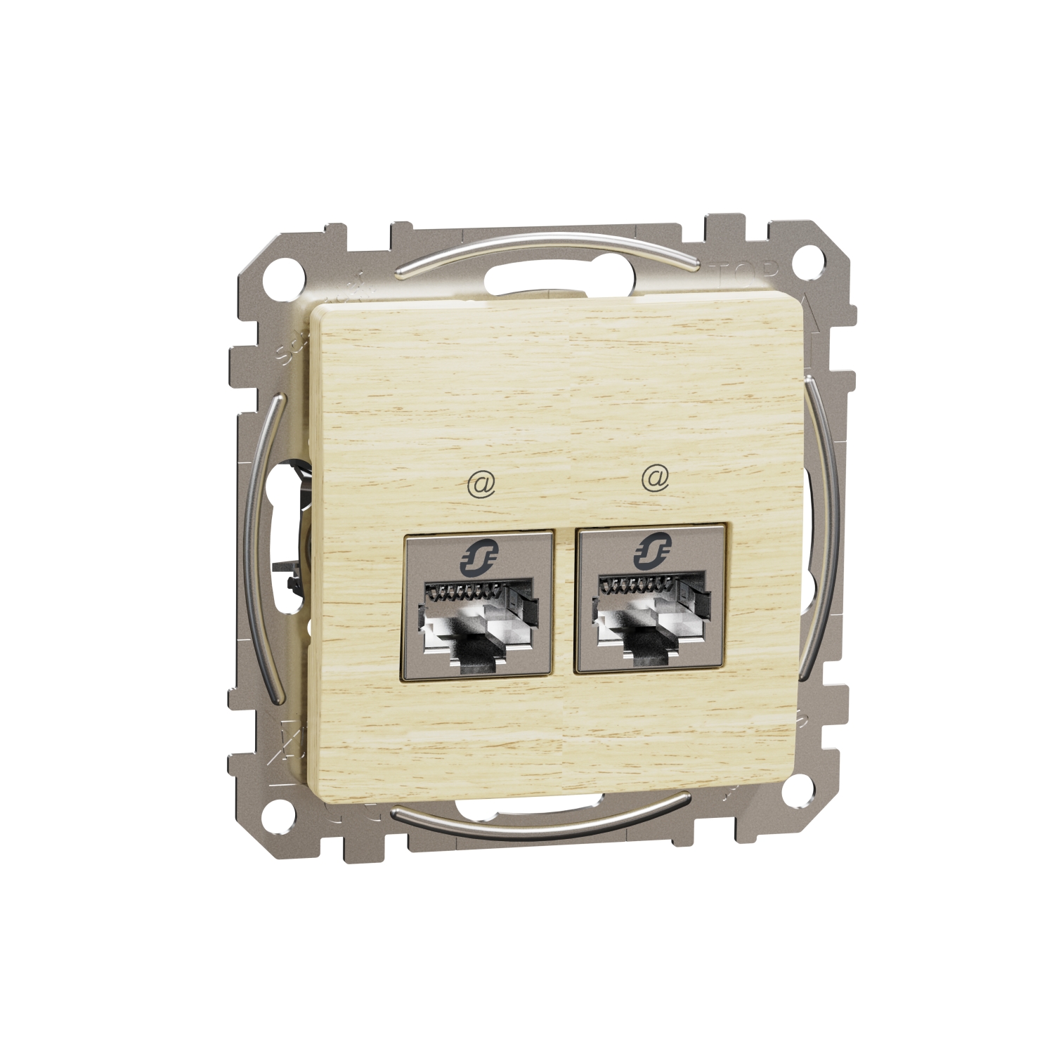 SCHNEIDER ELECTRIC SDD180462S ДВОЕН ИЗХОД ЗА ДАННИ CAT 6 STP, SEDNA DESIGN & ELEMENTS, RJ45, БРЕЗА