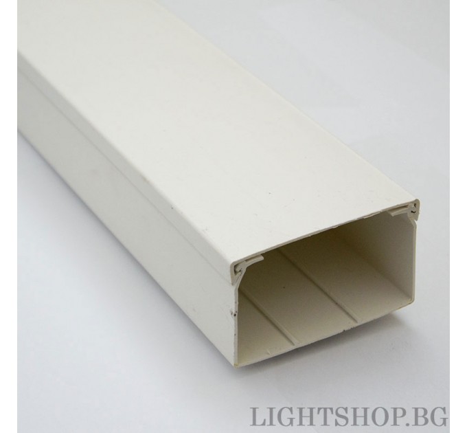 LIGHTEX КАБЕЛЕН КАНАЛ 100X60 БЯЛ 2 МЕТРА LIGHTEX