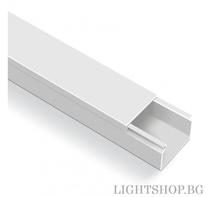 LIGHTEX КАБЕЛЕН КАНАЛ 80X40 БЯЛ 2 МЕТРА LIGHTEX