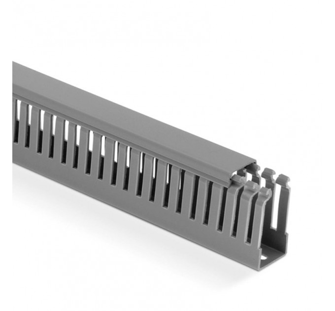 LIGHTEX КАБЕЛЕН КАНАЛ 25X60 СИВ ПЕРФОРИРАН 2 МЕТРА LIGHTEX