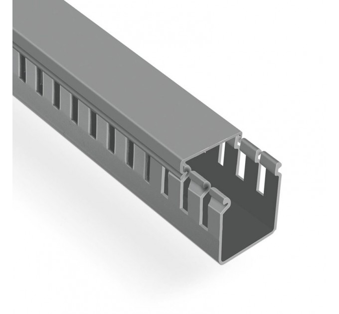 LIGHTEX КАБЕЛЕН КАНАЛ 25X25 СИВ ПЕРФОРИРАН 2 МЕТРА LIGHTEX