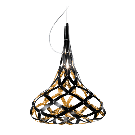 SLAMP Висящо осветително тяло SUPERMORGANA SUSPENSION - GOLD/BLACK