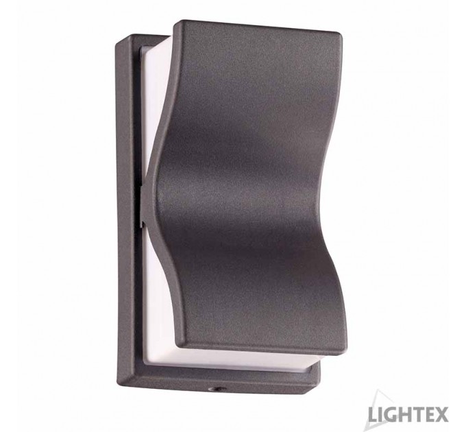 LIGHTEX LED ФАСАДЕН ОСВЕТИТЕЛ LINO 6W COB LED 6500K 360LM 220V IP54 120D 141X80X68MM ГРАФИТ LIGHTEX