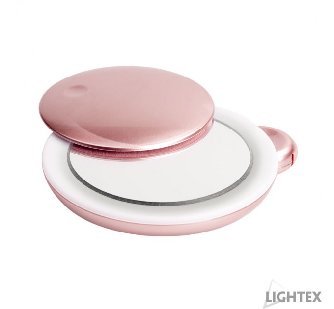 LIGHTEX LED СВЕТЕЩО ОГЛЕДАЛО 0.3W 5V 3000K/4000K/6000K 25LM 500MAH РОЗОВO LIGHTEX