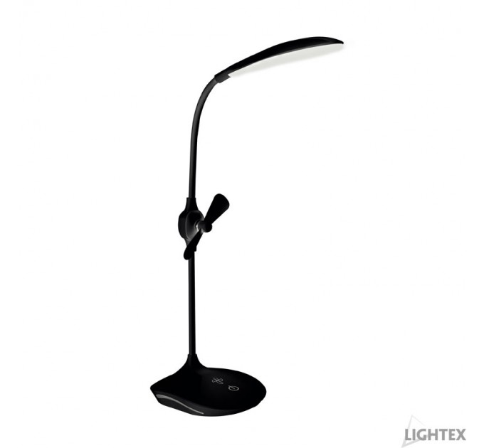 LIGHTEX LED НАСТОЛНА ЛАМПА С ВЕНТИЛАТОР ДИМИРУЕМА 1.5W 5V 6000K 110LM ЧЕРНА LIGHTEX