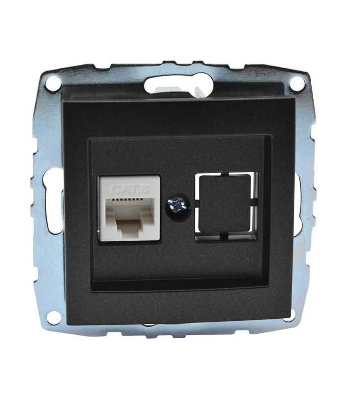 MONO DESPINA МЕХАНИЗЪМ ИНТЕРНЕТ (RJ45 CAT 6) ГРАФИТ