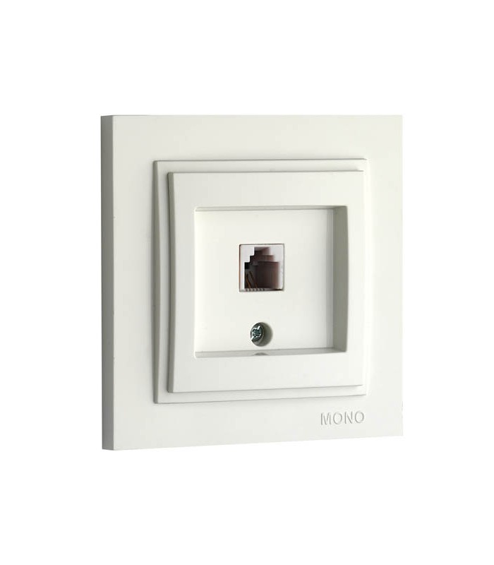 MONO DESPINA РОЗЕТКА ТЕЛ. (RJ 623K CAT3) БЯЛ