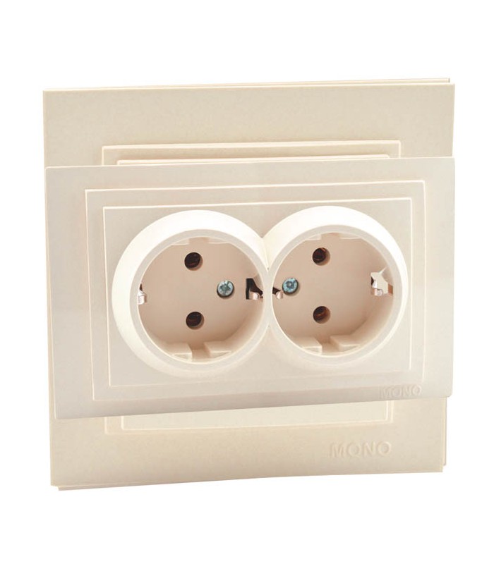 MONO LARISSA КОНТАКТ ДВОЕН ЗАЗЕМЕН КРЕМ