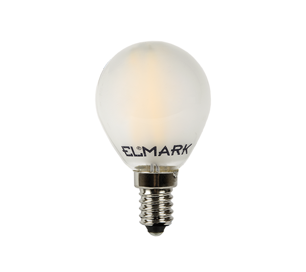 ELMARK 99LED664D LED GLOBE G45 FILAMENT 4W E14 230V 2700K ДИМИРУЕМА