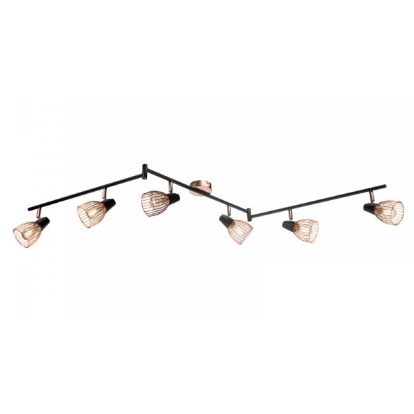 ELMARK 955AMBIX6 AMBIX СПОТ 6XE14 ЧЕРЕН/МЕД