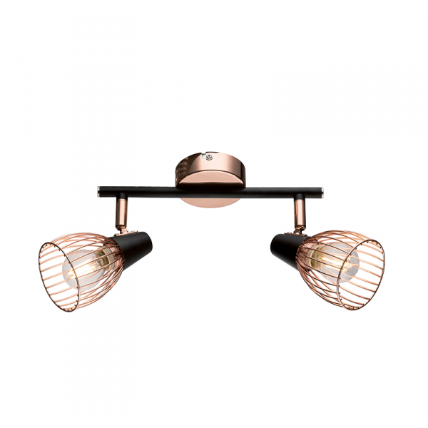 ELMARK 955AMBIX2 AMBIX СПОТ 2XE14 ЧЕРЕН/МЕД