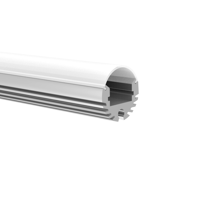ACA LIGHTING PROFILES P8N - CIRC ALUMINUM PROFILE P8N WITH OPAL DIFFUSER 2m/pc