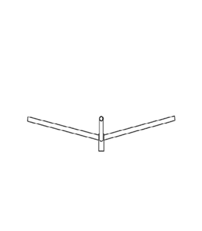 TRIPLE ARM FOR POLES 3x1m 3mm Φ60mm 15o GALVANIZED 9990730 VITO