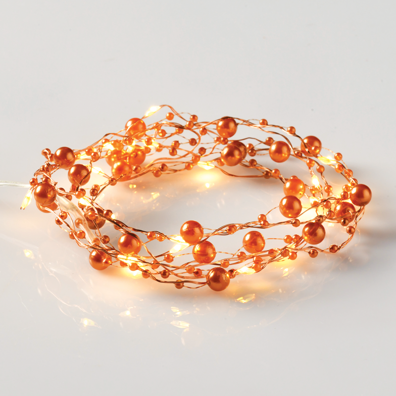 ACA LIGHTING CHRISTMAS X01201211 "BROWN COFFEE BEADS",20 LED COPPER WIRE STRING LIGHTS,WW,COPPER WIRE.&BAT. 2xAA,IP20, 2M+10CM, 1.2W