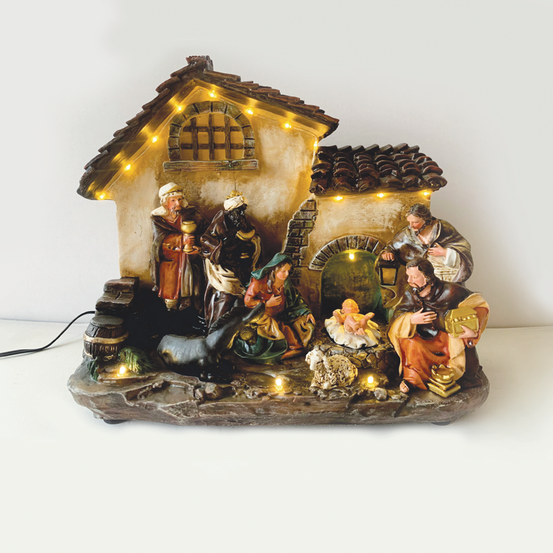 ACA LIGHTING CHRISTMAS X0314 LED WW DECOR MULTICOLOR NATIVITY 3ΑΑ (BAT) 29Χ14Χ24CM