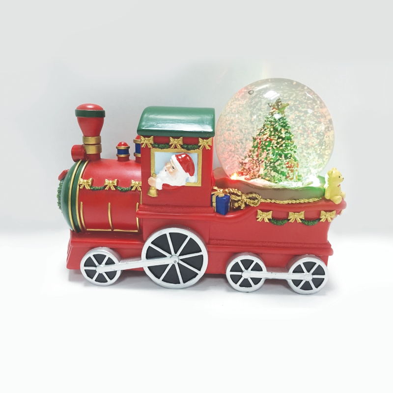 ACA LIGHTING CHRISTMAS X0318 LED RGB DECOR MULTICOLOR TRAIN+BLOWING WATERBALL+MUSIC 4.5V (ADAPT) / 3ΑΑ (BAT) 23.5Χ10.5Χ16.5CM