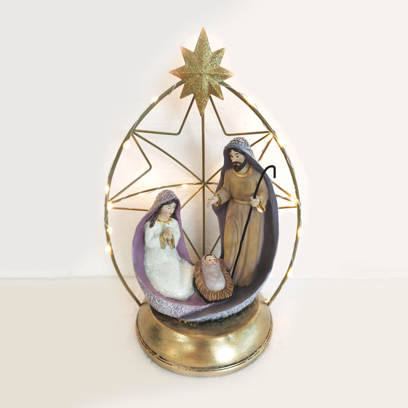 ACA LIGHTING CHRISTMAS X0322 LED WW DECOR MULTICOLOR NATIVITY 3ΑΑ (BAT) 21Χ15.5Χ29.5CM