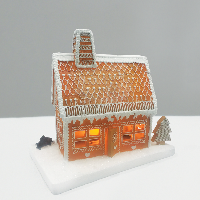 ACA LIGHTING CHRISTMAS X0323 LED WW DECOR GINGERBREAD HOUSE 3ΑΑ (BAT) 25Χ15Χ23CM