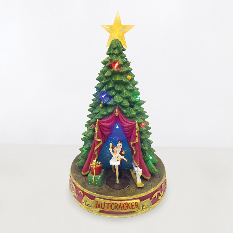 ACA LIGHTING CHRISTMAS X0330 LED RGB DECOR MULTICOLOR TREE + DANCING LADY +MUSIC 4.5V (ADAPT) / 3ΑΑ (BAT) 21.2Χ21Χ2Χ34CM