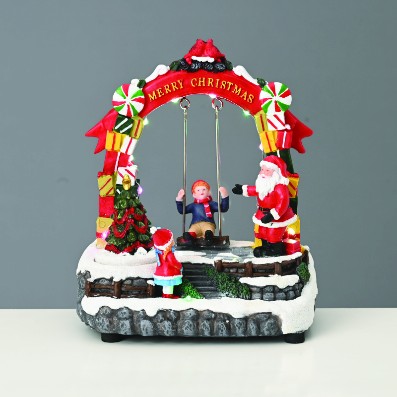 ACA LIGHTING CHRISTMAS X0343 LED WW DECOR SWING MOVEM. MUSIC ADAPT:4.5V (NO INCL) BAT:3XAA BAT(NOT INCL) 19*13,5*22cm