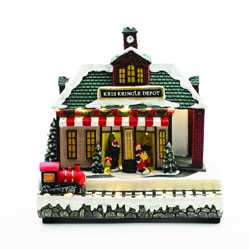 ACA LIGHTING CHRISTMAS X0347 LED MULTIC.HOUSE TRAIN MOVEM. MUSIC ADAPT:4.5V (NOT INCL) BATT:3XAA (NOT INCL) 25*13,5*24,5cm