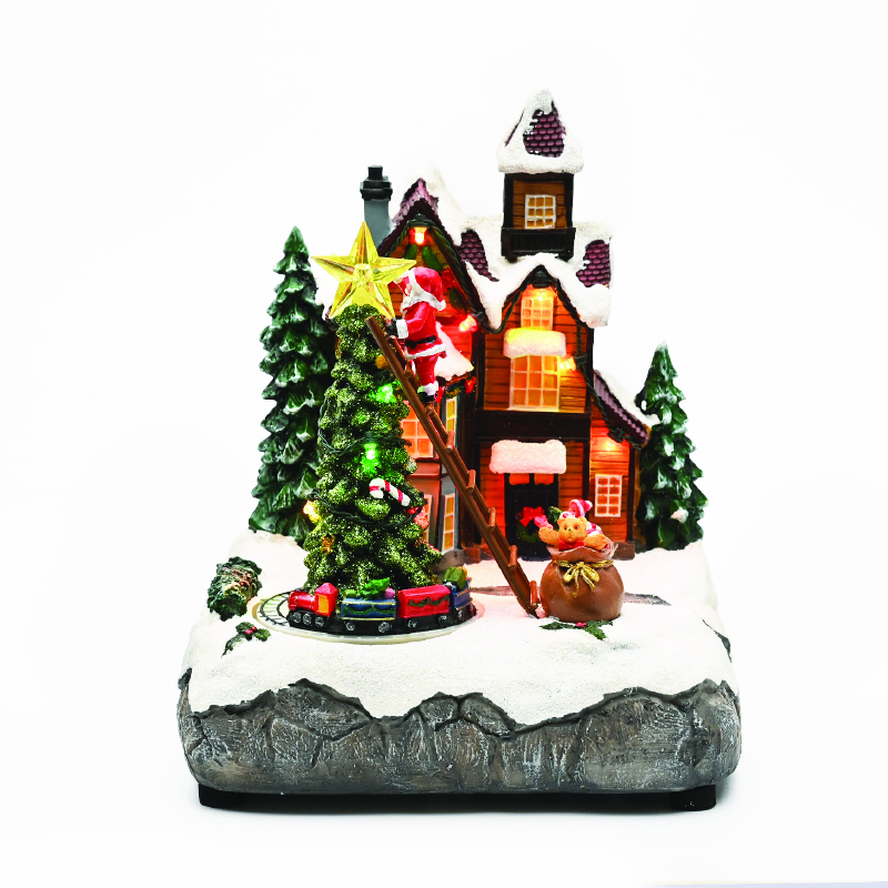 ACA LIGHTING CHRISTMAS X0350 LED MULTIC.HOUSE TREE TRAIN MOVEM. MUSIC ADAPT:4.5V (NOT INCL) BATT:3XAA (NOT INCL) 19*16*22cm
