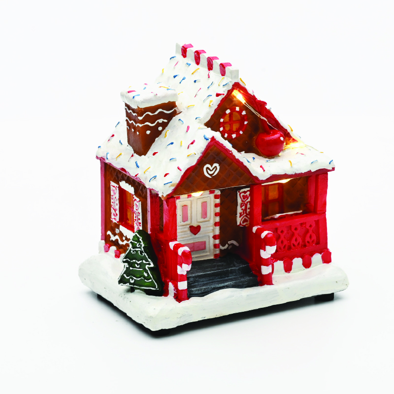 ACA LIGHTING CHRISTMAS X0358 LED MULTIC. GINGERBREAD HOUSE MUSIC ADAPT:4.5V (NOT INCL) BATT:3XAA (NOT INCL) 12*10*13,5cm