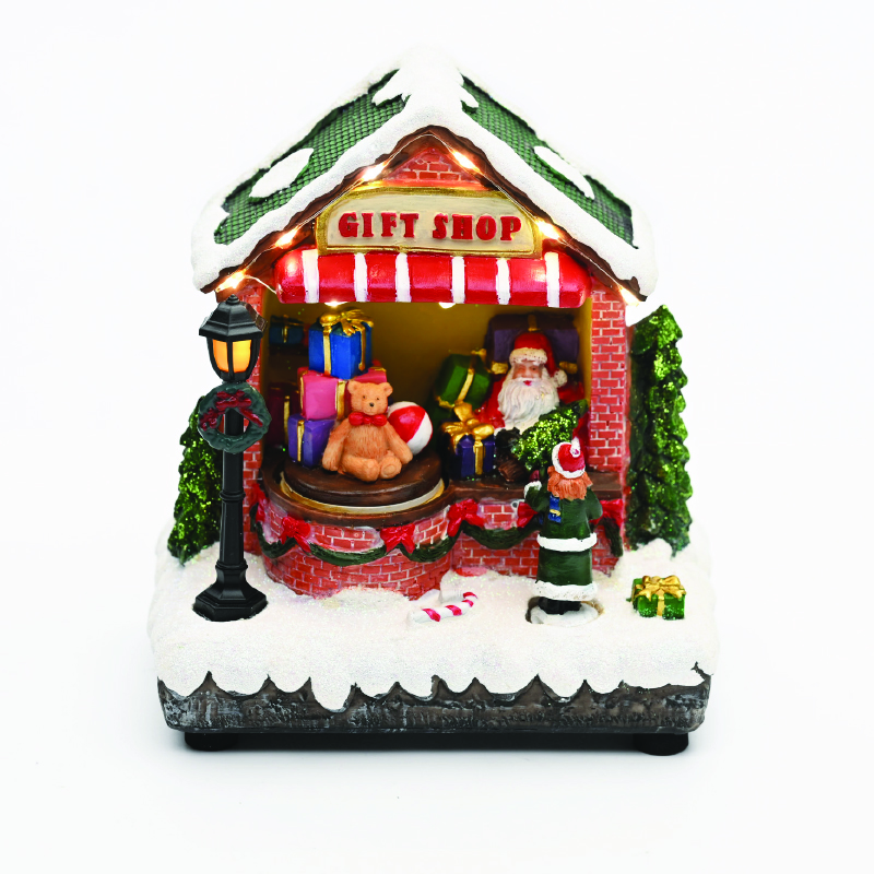 ACA LIGHTING CHRISTMAS X0361 LED WW GIFT SHOP MUSIC ADAPT:4.5V (NOT INCL) BATT:3XAA (NOT INCL) 16*10,5*17,5cm