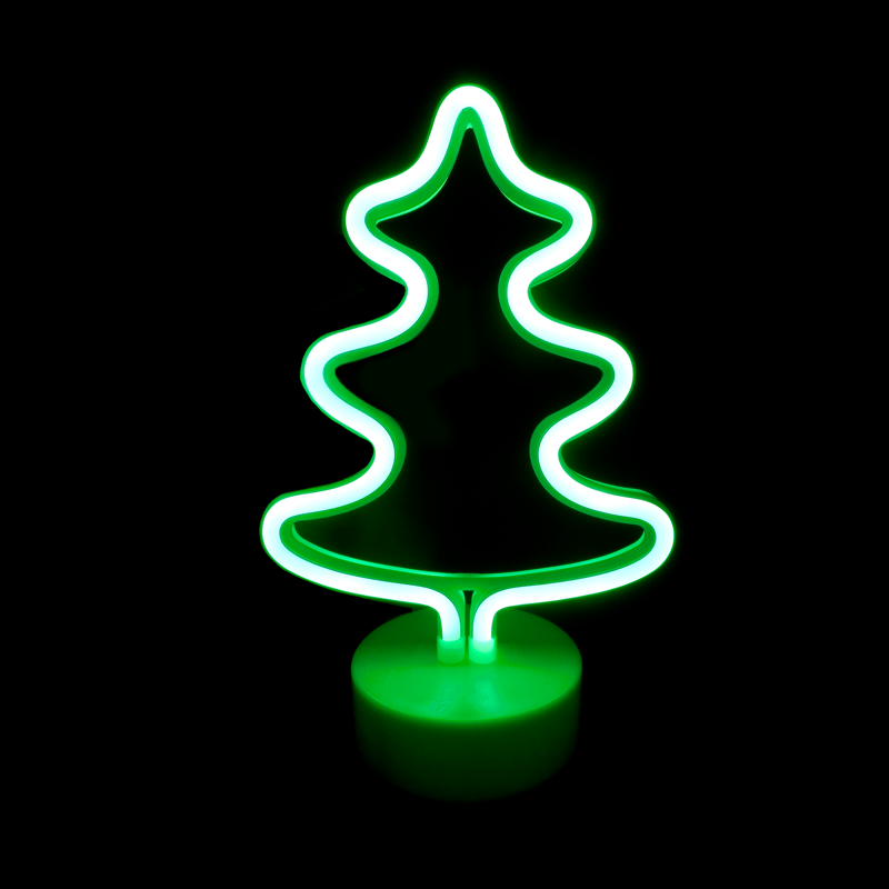 ACA LIGHTING CHRISTMAS X04445306 TREE, 44 NEON LED LIGHTS WITH BATTERY (3xAA)/USB, GREEN, IP20, 17x10x26cm