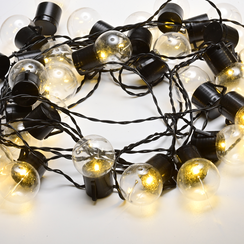 ACA LIGHTING CHRISTMAS X04251123 25 LED BALL STRING LIGHT Ø4cm WW 3AA BAT REMOTE 8 FUNCTIONS IP 44 LENGTH 7,2m 0,5m LEAD CABLE