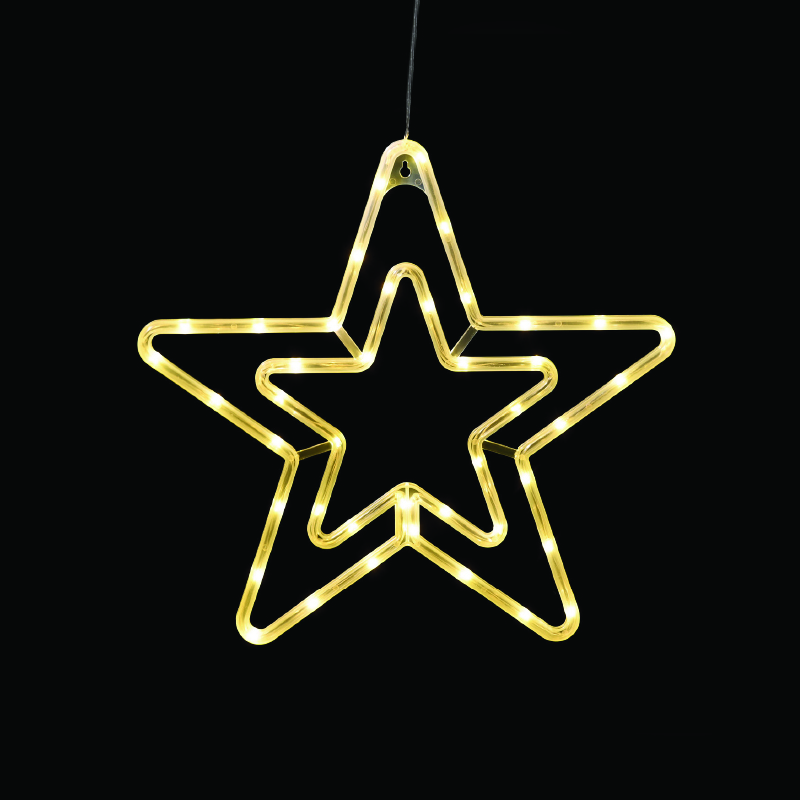 ACA LIGHTING CHRISTMAS X04421331 "PLASTIC STAR" 42 LED WW BATTERY (3ΧΑΑ)/USB, IP20, 36*0.7*34