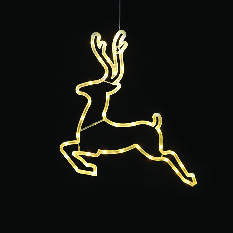 ACA LIGHTING CHRISTMAS X04431309 "PLASTIC DEER" 43 LED WW BATTERY (3ΧΑΑ)/USB, IP20, 42*0.7*41