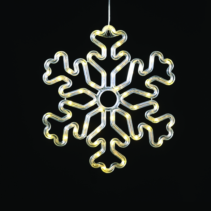 ACA LIGHTING CHRISTMAS X04501311 "PLASTIC SNOWFLAKE" 50 LED WW BATTERY (3ΧΑΑ)/USB, IP20, 30.5*0.7*27.5