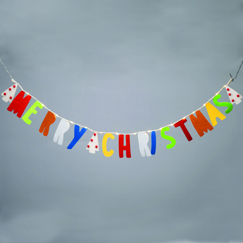 ACA LIGHTING CHRISTMAS X05141122 MERRY XMAS GARLAND 14 LED COPPER WIRE WW STEADY BATT (2ΧΑΑ) 1,2m IP20 0,3m ΚΑΛ