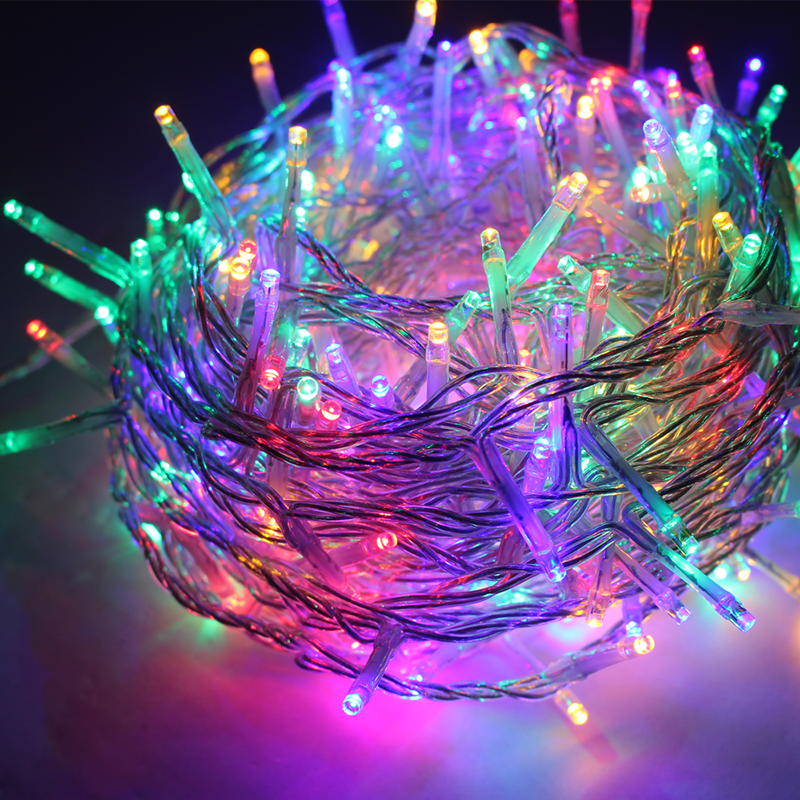 ACA LIGHTING CHRISTMAS X0620312 20LED STRING LIGHTS BATTERY (2xAA), RGB STEADY,IP20, 190+30cm, TRAN/RENT LEAD CABLE