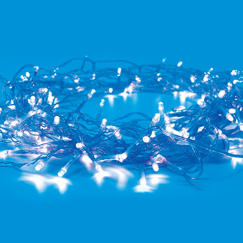 ACA LIGHTING CHRISTMAS X0620612 20LED STRING LIGHTS BATTERY (2xAA), BLUE STEADY,IP20, 190+30cm, TRAN/RENT LEAD CABLE