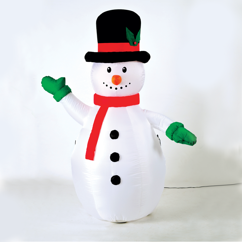 ACA LIGHTING CHRISTMAS X07003439 "INFLATABLE SNOWMAN" 1 LED LIGHT ADAPT. (12V),RGB, STEADY IP44, Η180CM, 2M GREEN LEAD CABLE