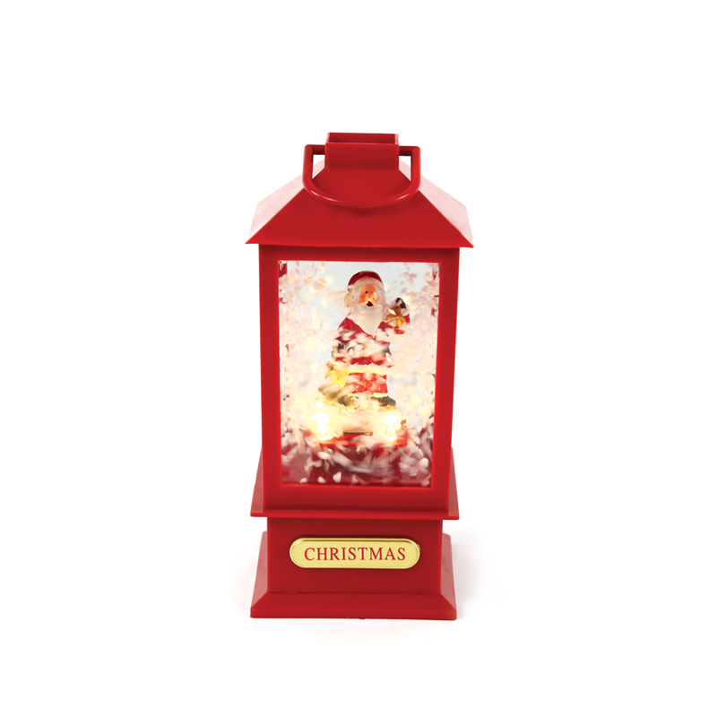 ACA LIGHTING CHRISTMAS X0721106 "PLASTIC SNOWY MUSIC SANTA LANTERN", 2 MINI LED ΛΑΜΠΑΚ. WW, ΜΠΑΤ. (3ΑAΑ),IP20, 10Χ10Χ20CM