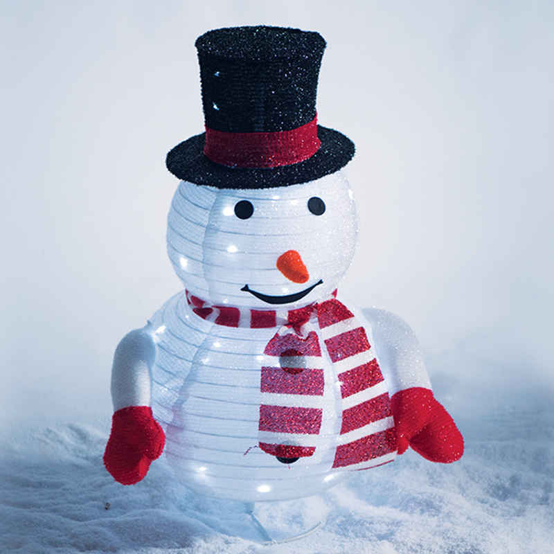 ACA LIGHTING CHRISTMAS X07402166 "SNOWMAN", 40LED, BATTERIES (3xAA), TIMER, CW,IP44, 68x33x72cm, Φ22xH38cm