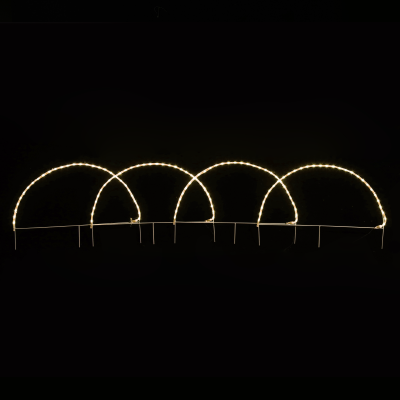 ACA LIGHTING CHRISTMAS X081241221 4 ARCH 124 LED MOTIF 5,2m 2-WIRE ROPE LIGHT WW FLASH IP4486*57cm1.3m LEAD CABLE