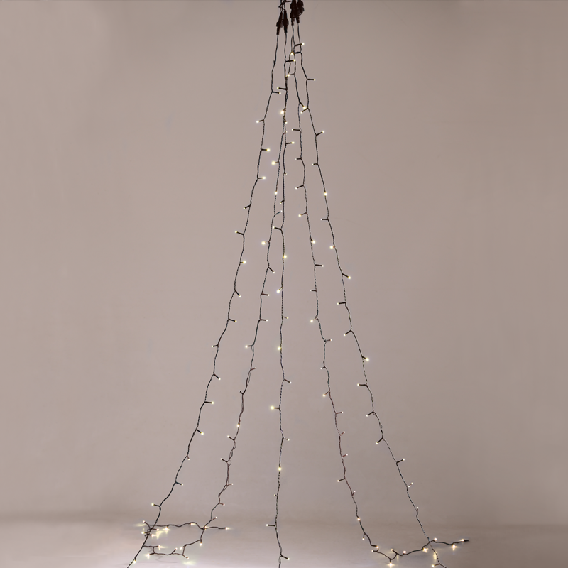 ACA LIGHTING CHRISTMAS X08175111 175 LED OCTOPUS LIGHTS 5 STRINGS x 35 LAMPS WW ADAPTOR 31VDC IP44 5*350cm & 3m GREEN CABLE