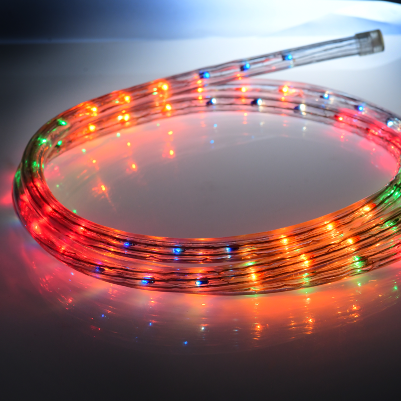 ACA LIGHTING CHRISTMAS X0818322 MULTICOLOR 3-WIRE LED ROPE LIGHT, REEL 50m 36L/m CUT PER 2m IP44 + 3 SET ACCESSORIES