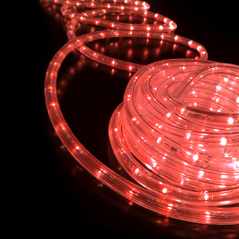 ACA LIGHTING CHRISTMAS X0818421 RED 2-WIRE LED ROPE LIGHT, REEL 50m 36L/m CUT PER 2m IP44 + 3 SET ACCESSORIES