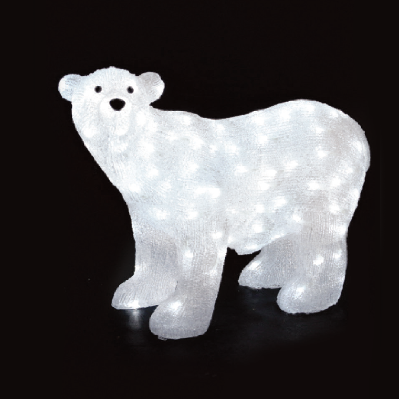 ACA LIGHTING CHRISTMAS X082402229 ACRYLIC BACK BEAR 240 LED CW IP44 97*42*75cm 30cm LEAD CABLE