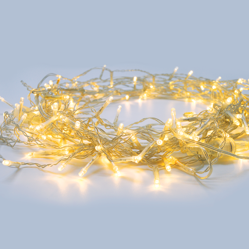 ACA LIGHTING CHRISTMAS X08300121 300LED STRING LIGHTS PER 5cm WARM WHITE ADAPTOR 31VDC & CONNECTABLE MAX 2 SETS IP44 3m TRANSPARENT CABLE