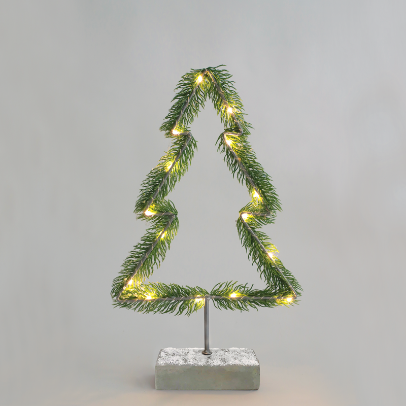 ACA LIGHTING CHRISTMAS X09151108 "STAR TABLE LIGHTS" 15 MINI LED SILVER COPPER LIGHTS WITH BATTERIES (2AA) IP20 H40CM