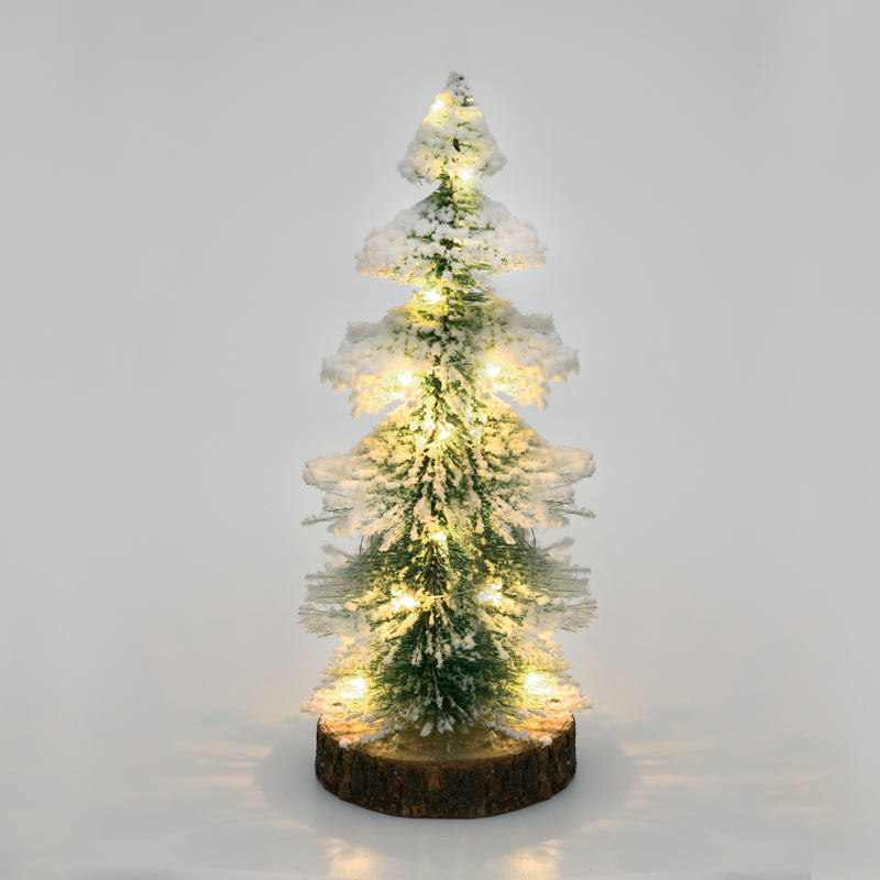 ACA LIGHTING CHRISTMAS X09151110 "PINE TREE TABLE" 15 MINI LED WW COPPER WIRE LIGHTS WITH BATTERIES (3AAA) IP20 10.5X10.5X36CM