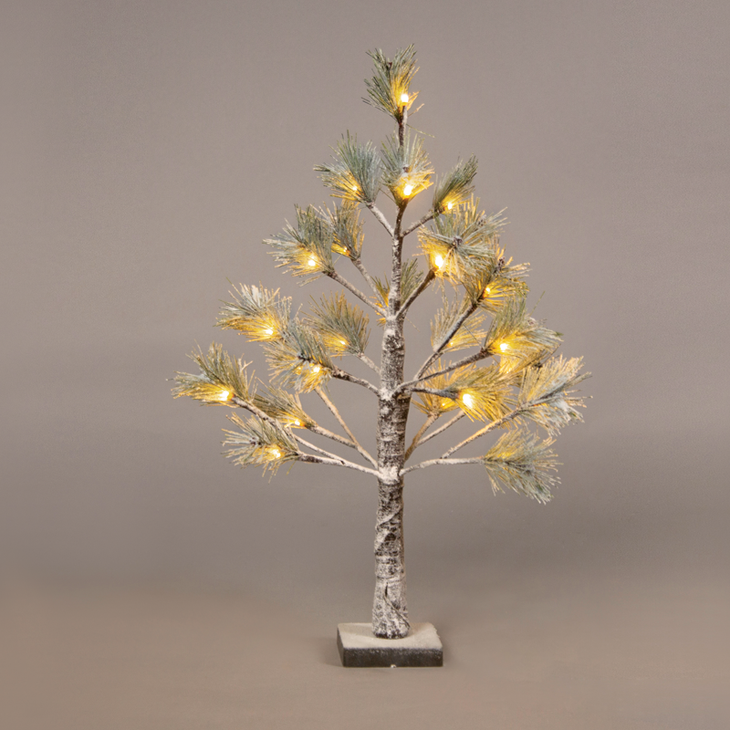 ACA LIGHTING CHRISTMAS X1024144 "SNOW PINE TREE" 24 WW LED LIGHTS ADAPT. (24VDC) IP44 10X10X60CM 3M BROWN LEAD CABLE