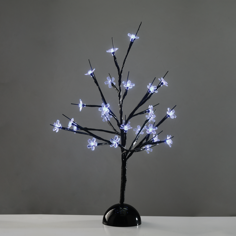 ACA LIGHTING CHRISTMAS X1025211 "TABLE TREE", 25 LED MOTIF LIGHTS WITH BATTERY (3xAA), COOL WHITE, IP20 10x10x45cm