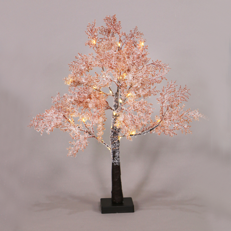 ACA LIGHTING CHRISTMAS X1029115 “SNOW FLOWER TREE” 29 WW LED LIGHTS IP20 3xAA H:60CM BASE: 10x10CM
